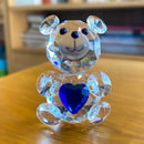 GobekUsa Crystal Bear Figurine: Glass Animal Ornament & Paperweight