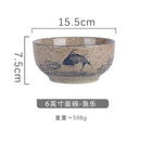 GobekUsa 6/7 Inch Ceramic Ramen Bowl - Large Soup Noodle Bowl for Kitchen and Hotel Use