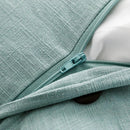GobekUsa Cotton Linen Cushion Cover 45x45cm in Pink Blue Green Beige with Coconut Buttons for Home Décor