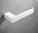 GobekUsa 7-Piece Bathroom Hardware Set in White for Towels and Toiletries