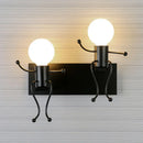GobekUsa Little Iron Man Cartoon Wall Sconce for Kids Room, Bedroom, Kitchen - Modern Design