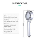 GobekUsa Double-sided High Pressure Showerhead with Shower Gel Container