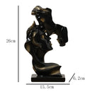 GobekUsa 26cm Resin Kissing Couple Figurines - Valentine's Day Decor & Gift