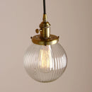 GobekUsa Clear Glass Globe Pendant Lights E27 Hanglamp for Living Room Loft