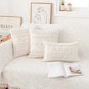 GobekUsa Ivory Cotton Loop Tufted Cushion Cover for Home Decoration