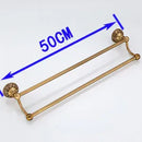 GobekUsa Antique Brass Towel Holder Single Bar Rack. Solid Aluminium Rail, 30/40/45/50/60cm.