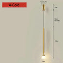 GobekUsa Black Gold Hanging Nordic Lamp with Long Cable for Bedroom Sconces