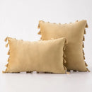 GobekUsa Boho Tassel Fringe Orange Pillow Covers Pack for Home Decor