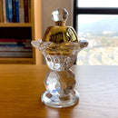 GobekUsa Dual-Purpose Crystal Candle Holder & Metal Incense Burner for Wedding Table Centerpieces