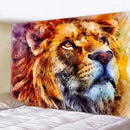 GobekUsa Lion Psychedelic Art Tapestry for Home Decoration Hippie Bohemian Living Room Wall Art