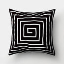 GobekUsa Geometric Star Print Pillow Cover for Home Decor - Black & White Square Texture