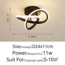 GobekUsa LED Chandelier Black White Ceiling Lights