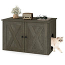 Hidden Cat Litter Box Enclosure Furniture with Divider-Oak by LJGDeals