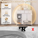 Hidden Cat Washroom Side Cabinet Wooden Pet House with 2 Drawers-White