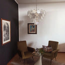 Elegant Murano Disc Iridescent Chandelier