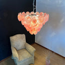 Pink Disc Murano Chandelier