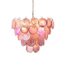 Pink Disc Murano Chandelier