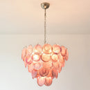 Pink Disc Murano Chandelier