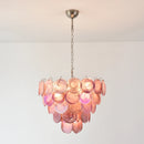 Pink Disc Murano Chandelier