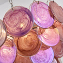 Pink Disc Murano Chandelier