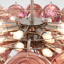 Pink Disc Murano Chandelier