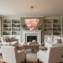 Pink Disc Murano Chandelier