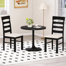 High Back Dining Room Chairs Set of 2 with Padded Seat-Black by LJGDeals