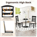 High Back Dining Room Chairs Set of 2 with Padded Seat-Black by LJGDeals