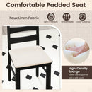 High Back Dining Room Chairs Set of 2 with Padded Seat-Black by LJGDeals