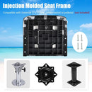 High Back Folding Boat Seats with Black Grey Sponge Cushion and Flexible Hinges by LJGDeals