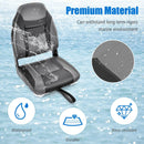 High Back Folding Boat Seats with Black Grey Sponge Cushion and Flexible Hinges by LJGDeals