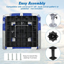 High Back Folding Boat Seat with Blue White Sponge Cushion and Flexible Hinges-Blue by LJGDeals