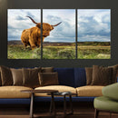 Highland Cattle Wall Art Cow Canvas Print Animal Art by MyGreatCanvas | Canvas Wall Art Prints | Photo Prints & Wall Decor