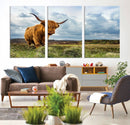 Highland Cattle Wall Art Cow Canvas Print Animal Art by MyGreatCanvas | Canvas Wall Art Prints | Photo Prints & Wall Decor