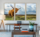 Highland Cattle Wall Art Cow Canvas Print Animal Art by MyGreatCanvas | Canvas Wall Art Prints | Photo Prints & Wall Decor