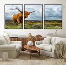 Highland Cattle Wall Art Cow Canvas Print Animal Art by MyGreatCanvas | Canvas Wall Art Prints | Photo Prints & Wall Decor