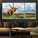 Highland Cattle Wall Art Cow Canvas Print Animal Art by MyGreatCanvas | Canvas Wall Art Prints | Photo Prints & Wall Decor