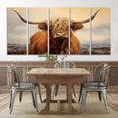 Highland Cow Wall Art Canvas Print - Rustic Modern Decor for by MyGreatCanvas | Canvas Wall Art Prints | Photo Prints & Wall Decor