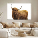 Highland Cow Wall Art Canvas Print – Framed Scottish Bull