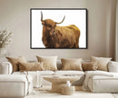 Highland Cow Wall Art Canvas Print – Framed Scottish Bull