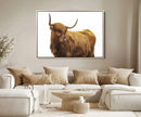 Highland Cow Wall Art Canvas Print – Framed Scottish Bull