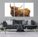 Highland Cow Wall Art Canvas Print – Framed Scottish Bull by MyGreatCanvas | Canvas Wall Art Prints | Photo Prints & Wall Decor