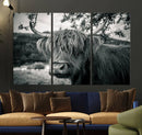 Highland Cow Wall Art Canvas Print Scottish Cattle Canvas by MyGreatCanvas | Canvas Wall Art Prints | Photo Prints & Wall Decor