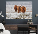 Highland Cows in Snow Canvas Art Print, Highland Cattle by MyGreatCanvas | Canvas Wall Art Prints | Photo Prints & Wall Decor