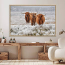 Highland Cows in Snow Canvas Art Print, Highland Cattle by MyGreatCanvas | Canvas Wall Art Prints | Photo Prints & Wall Decor