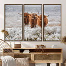 Highland Cows in Snow Canvas Art Print, Highland Cattle by MyGreatCanvas | Canvas Wall Art Prints | Photo Prints & Wall Decor