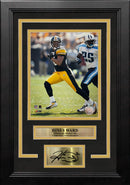 Hines Ward in Action Pittsburgh Steelers 8" x 10" Framed Football Photo with Engraved Autograph by Dynasty Sports & Framing