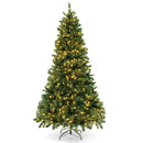 6/7/8 Feet Hinged Christmas Tree with PVC Branch Tips Warm White LED Lights by LJGDeals