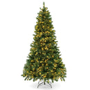 6/7/8 Feet Hinged Christmas Tree with PVC Branch Tips Warm White LED Lights by LJGDeals