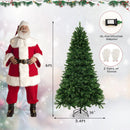 6/7/8 Feet Hinged Christmas Tree with PVC Branch Tips Warm White LED Lights-6 ft